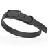 Black Biothane dog collar with black metal buckle and D-ring, width 5/8 inches, fits small dogs