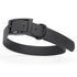 Waterproof Black dog collar with black metal buckle and D-ring, made from Biothane, width: 1 inch, large