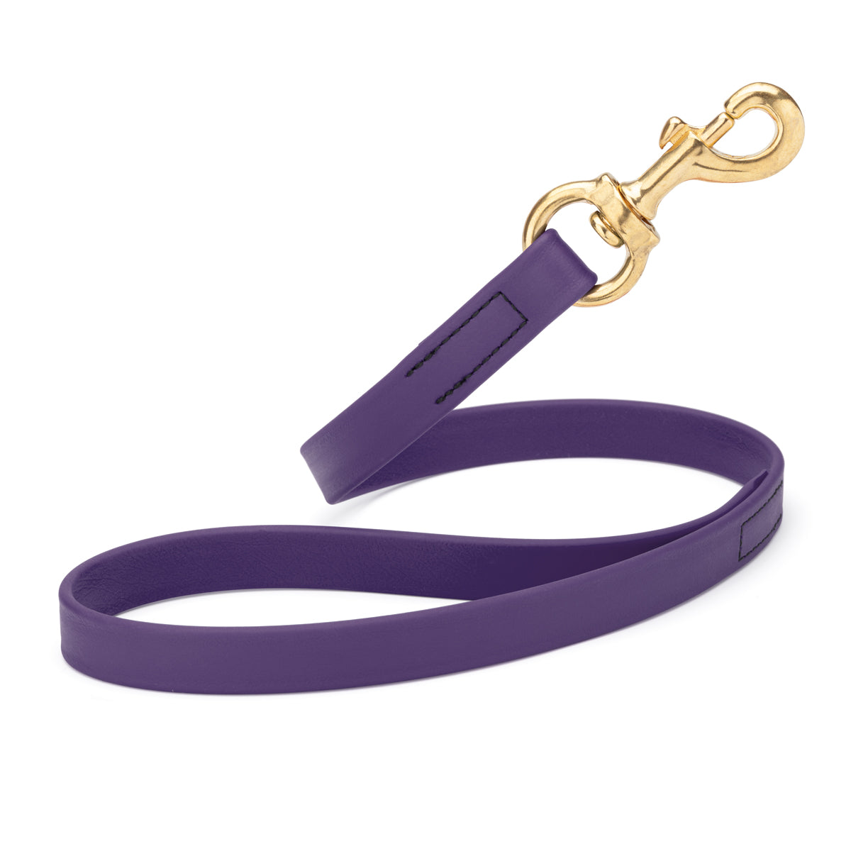 20in traffic lead with brass snap hook, Violet Purple