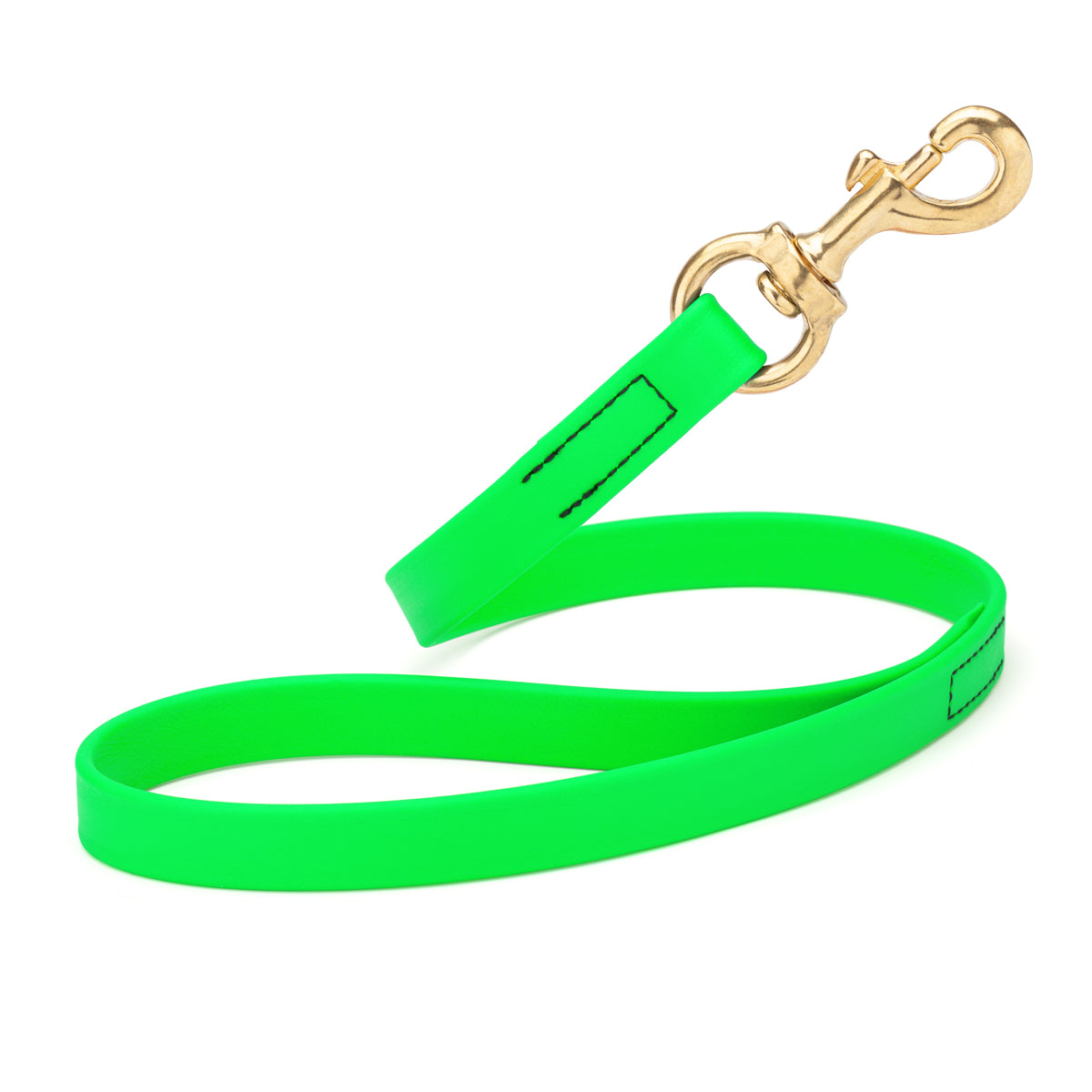 20in traffic lead with brass snap hook, Tropical Green