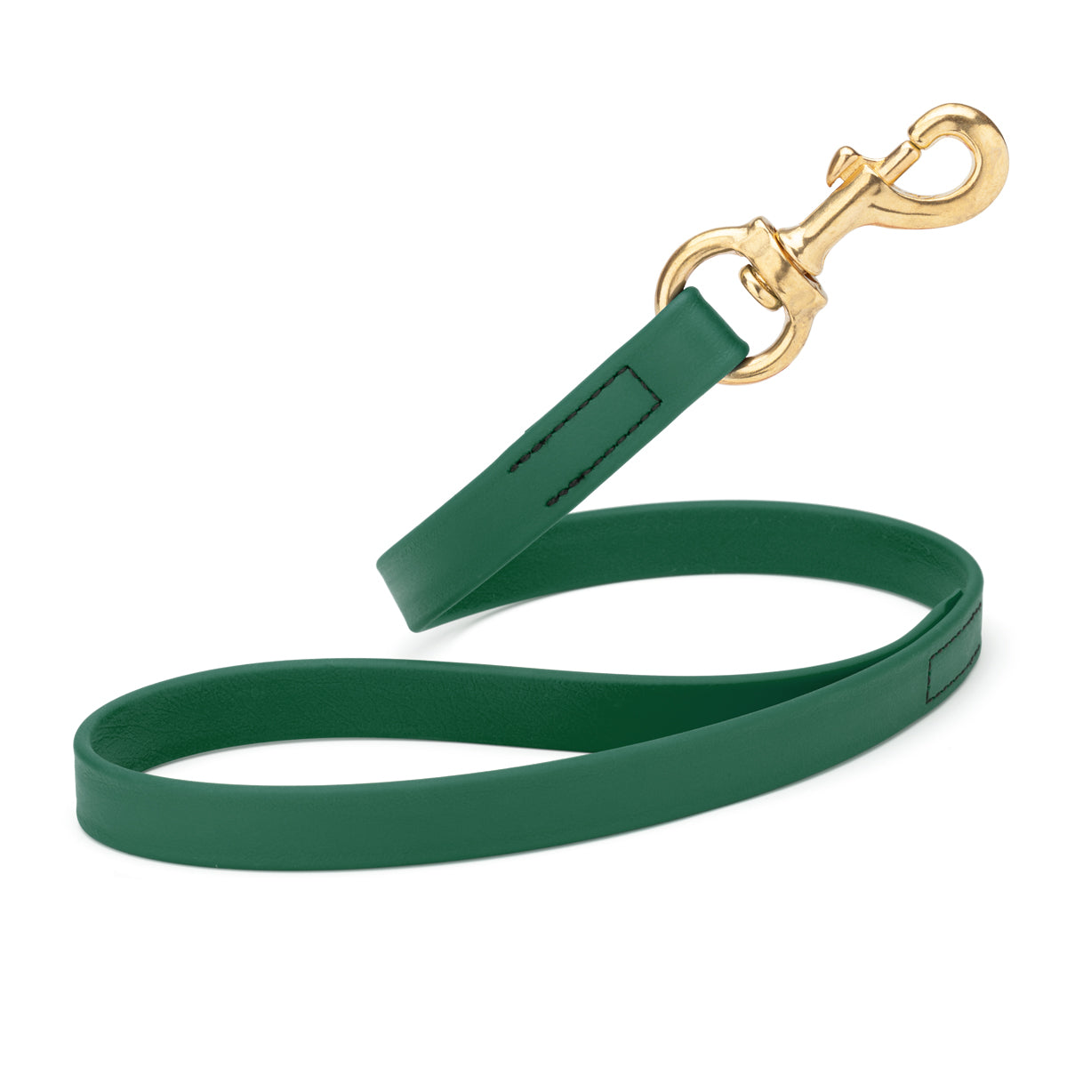 20in traffic lead with brass snap hook, Hunter Green