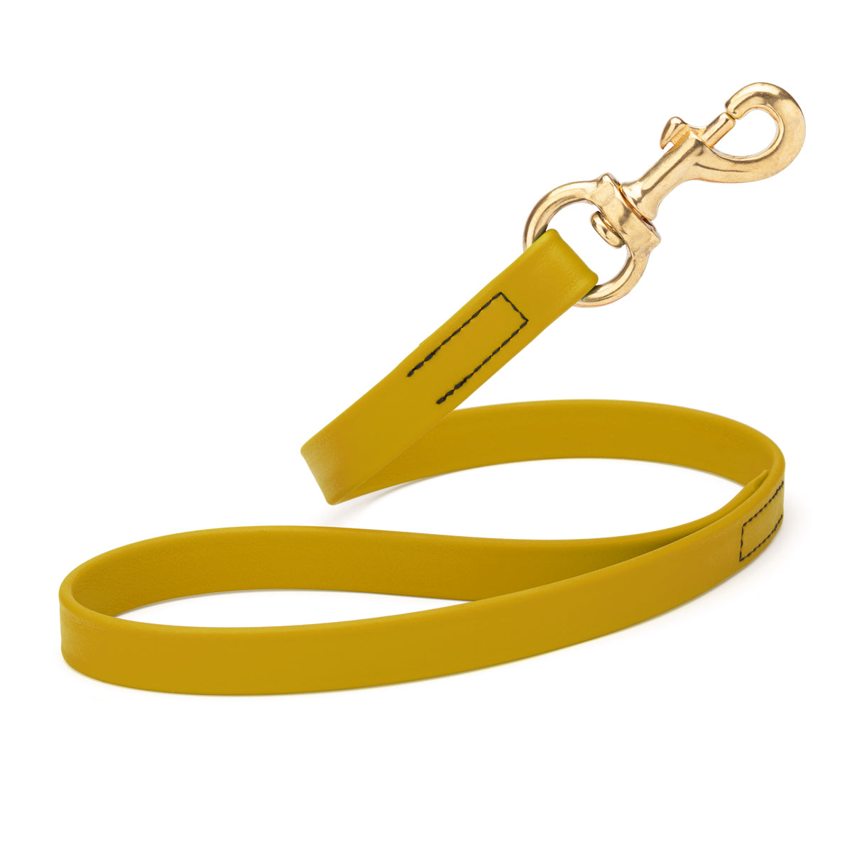 20in traffic lead with brass snap hook, Treasure Gold