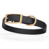 Biothane dog collar with brass buckle and D-ring, waterproof, fits medium dogs, width 3/4 inch, Black