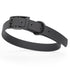 Black waterproof dog collar with black metal buckle and D-ring, made from BioThane, fits medium dogs