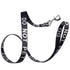 Black nylon dog leash with Do Not Pet lettering reflective text