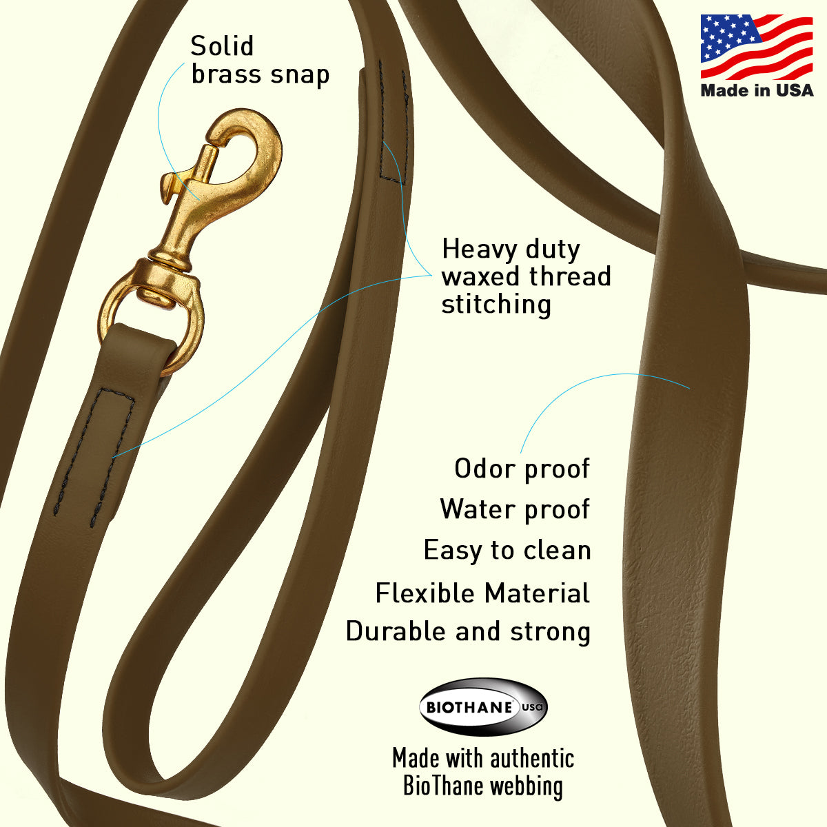 Biothane Working Dog Lead 6ft