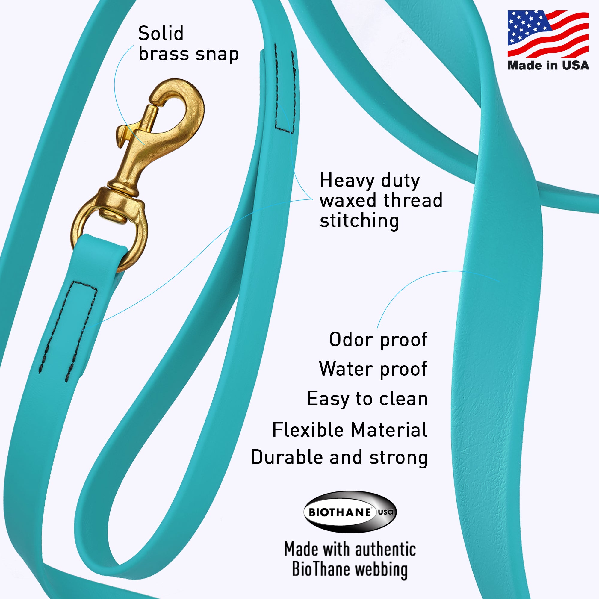 Biothane Working Dog Lead 33ft - Long Line Collection