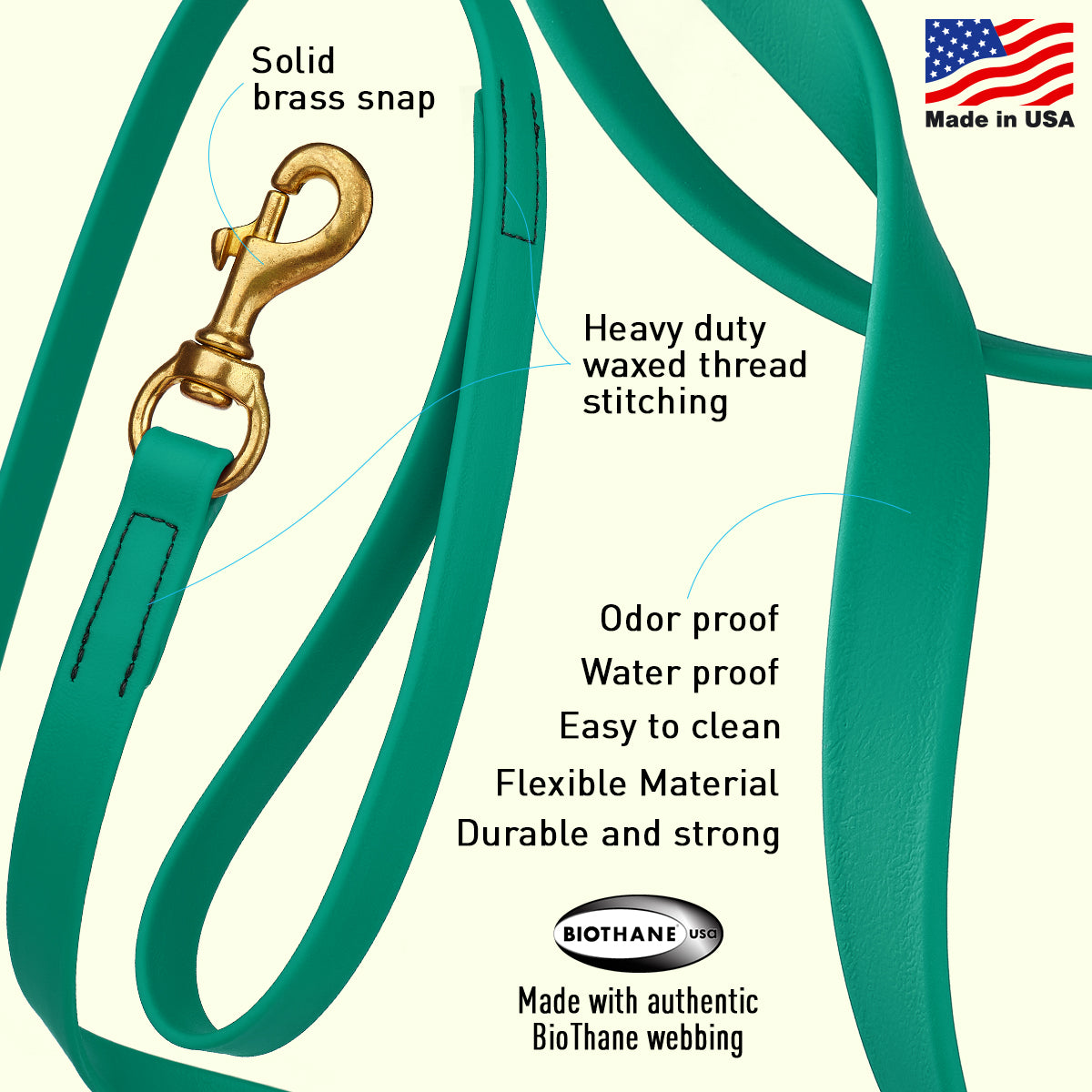 Biothane Working Dog Lead 20ft - Long Line Collection