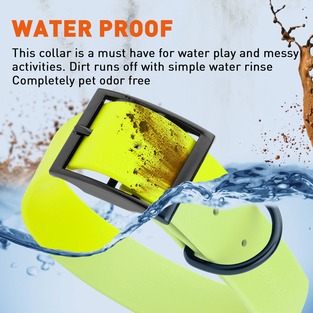 Dogline Biothane Waterproof Collar -  1.5" Wide, Size XL (20 to 24 inches)