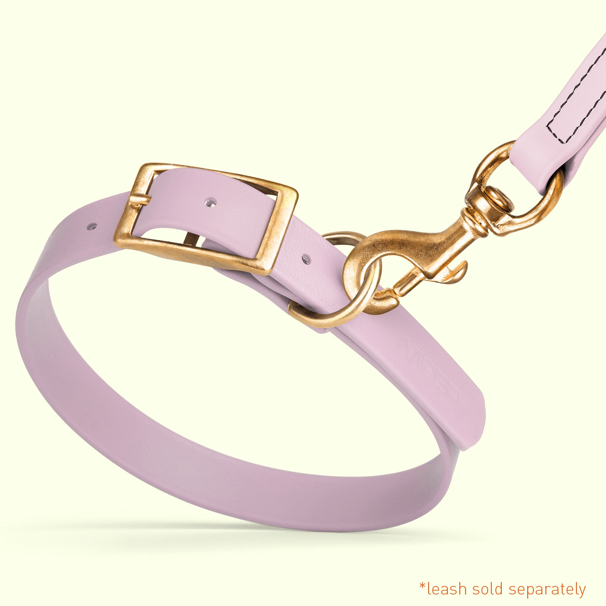 Viper Biothane Waterproof Dog Collar - Brass Hardware - Size XL (22 to 25 inches)