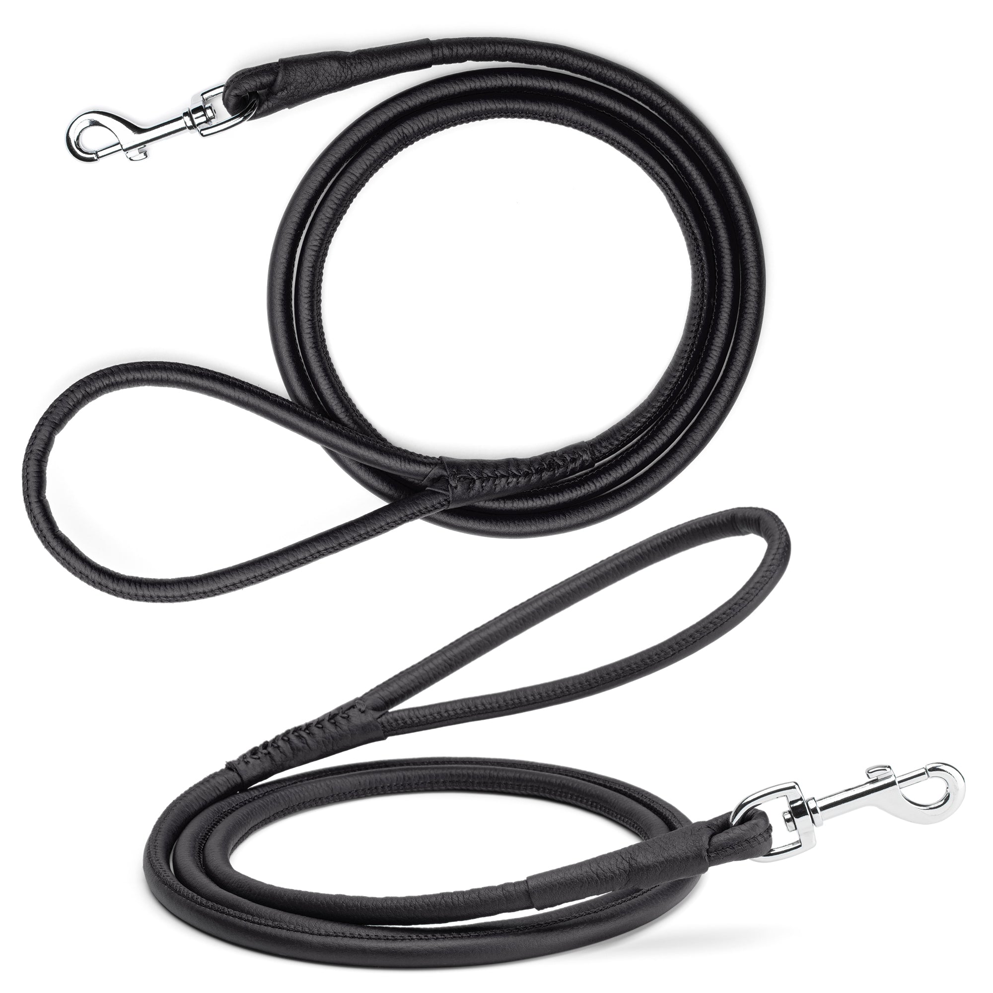 Dogline Soft Leather Round Dog Leash