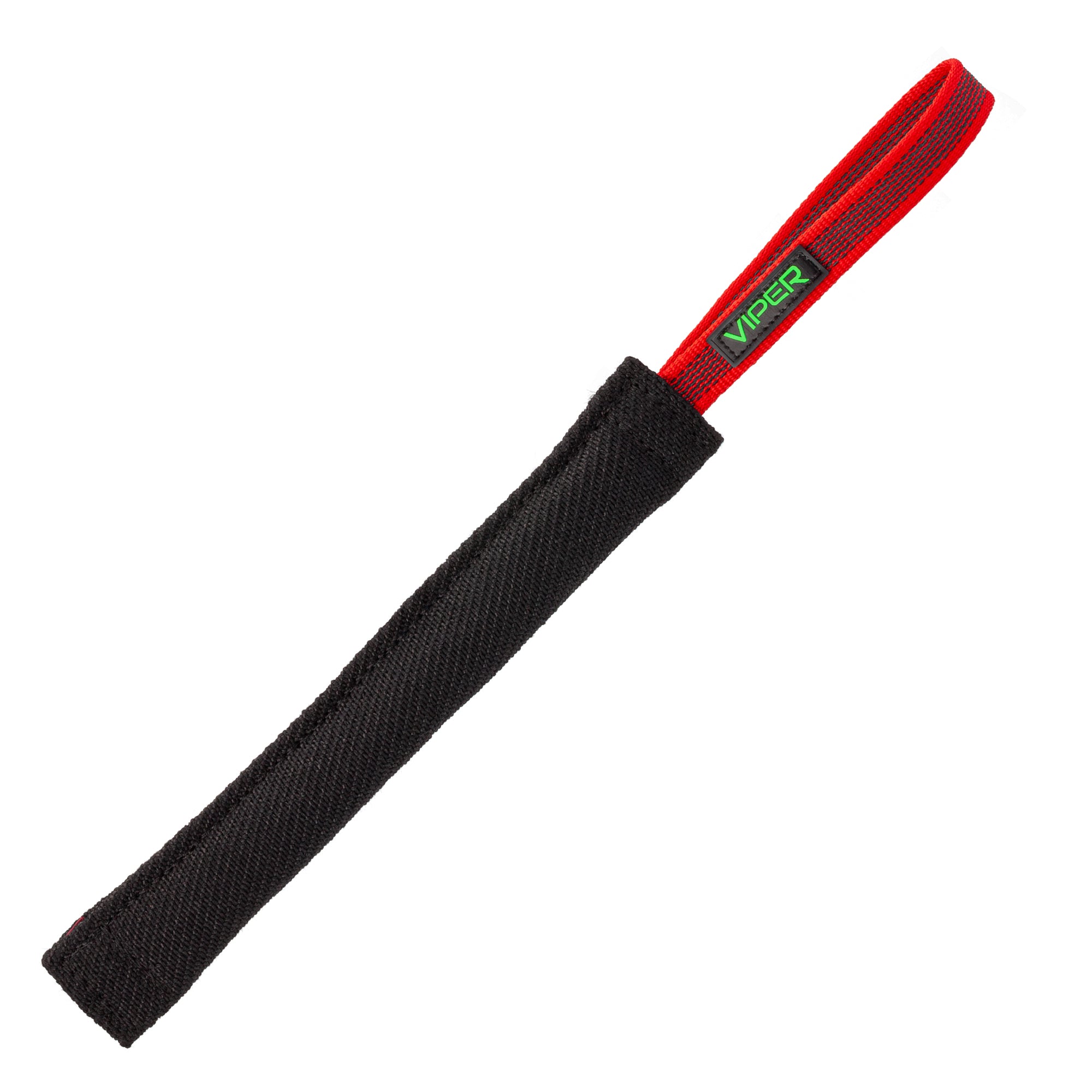 12-inch dog tug toy with one handle, black, made from French Linen