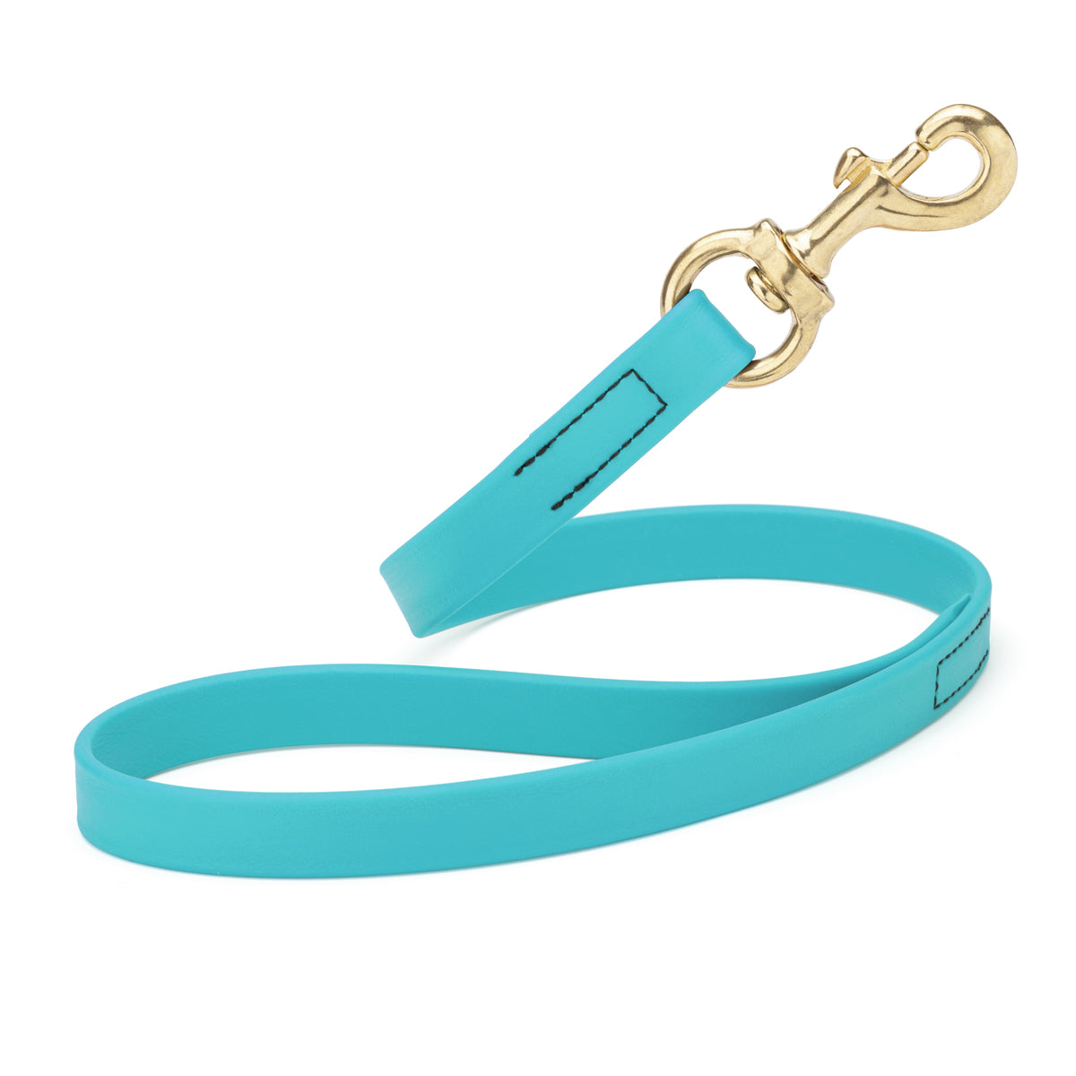 20in traffic lead with brass snap hook, Sky Blue