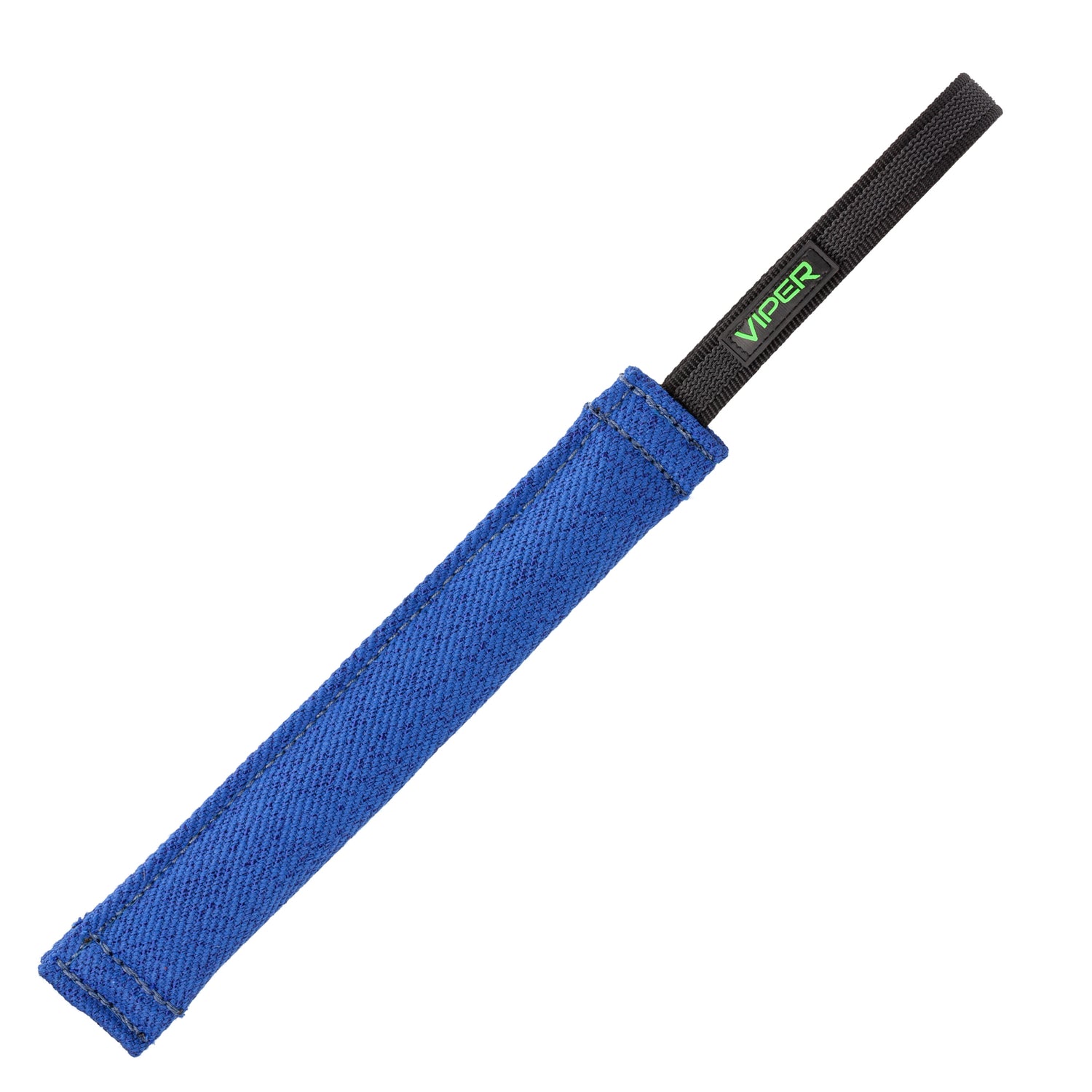 12-inch dog tug toy with one handle, blue, made from French Linen