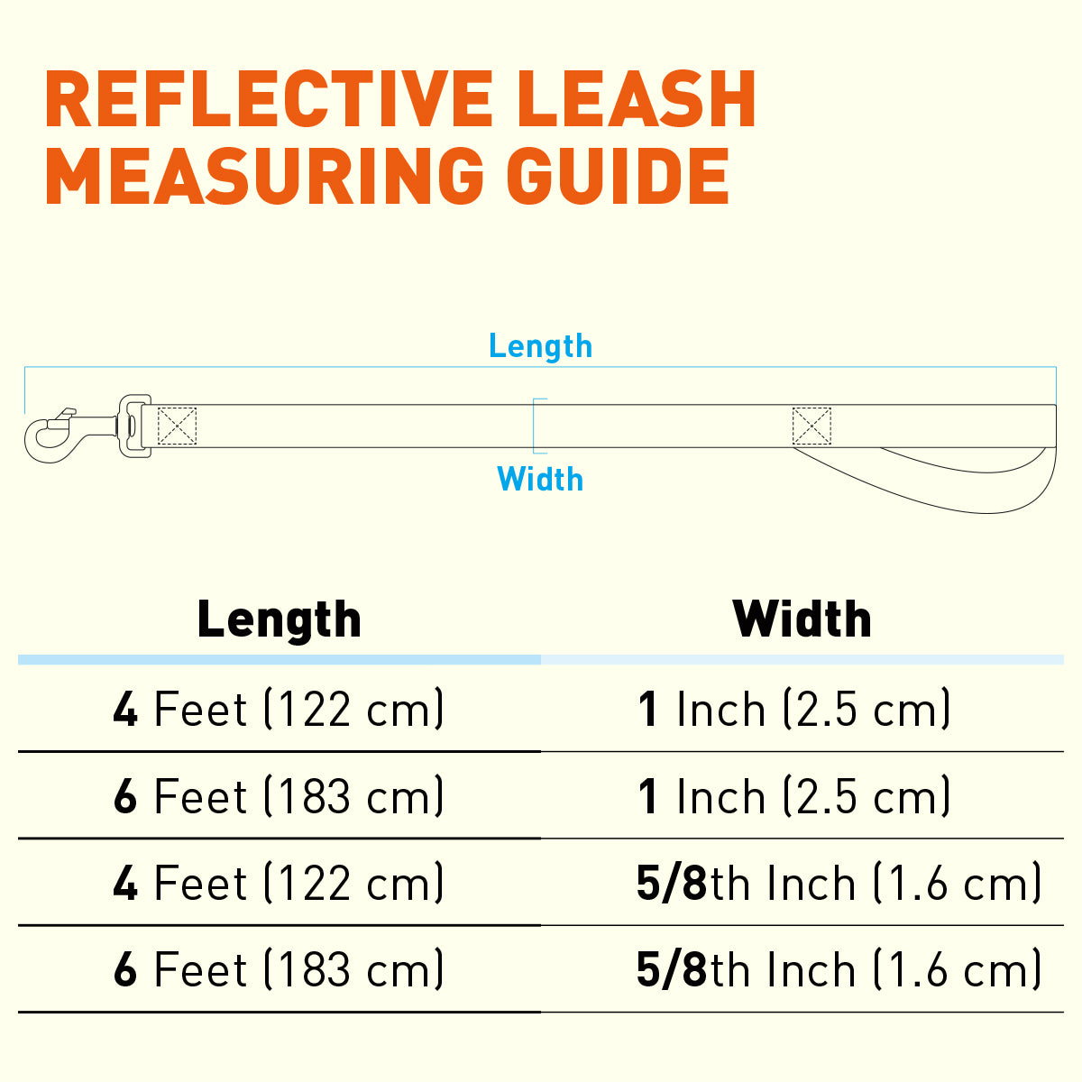 Dogline Reflective Nylon Dog Leash