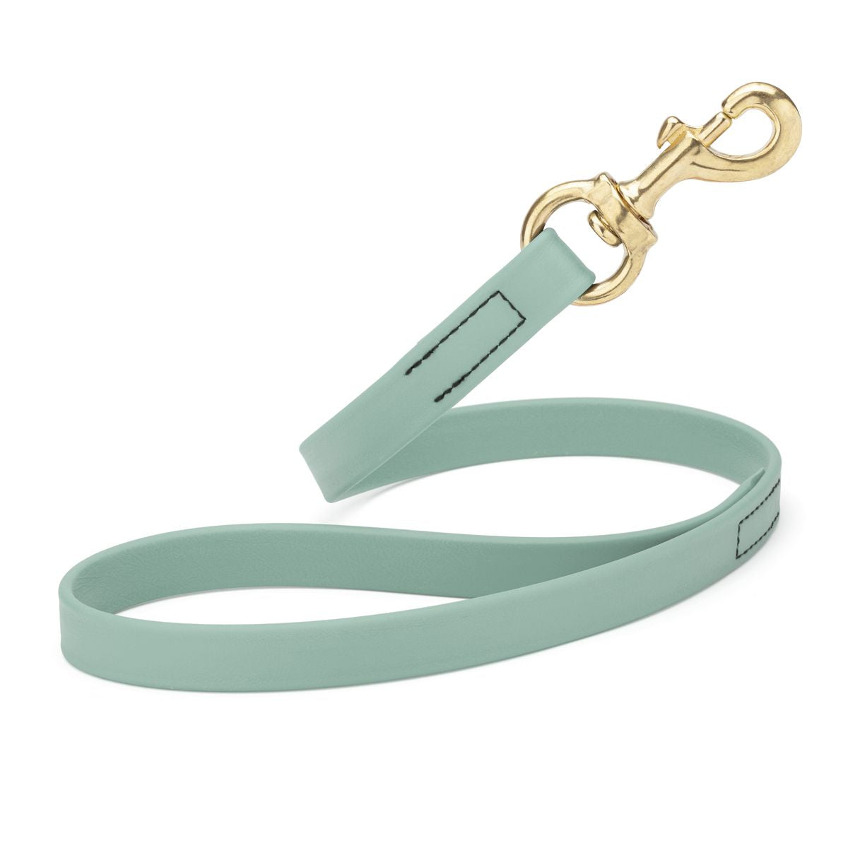 20in traffic lead with brass snap hook, Sage Green