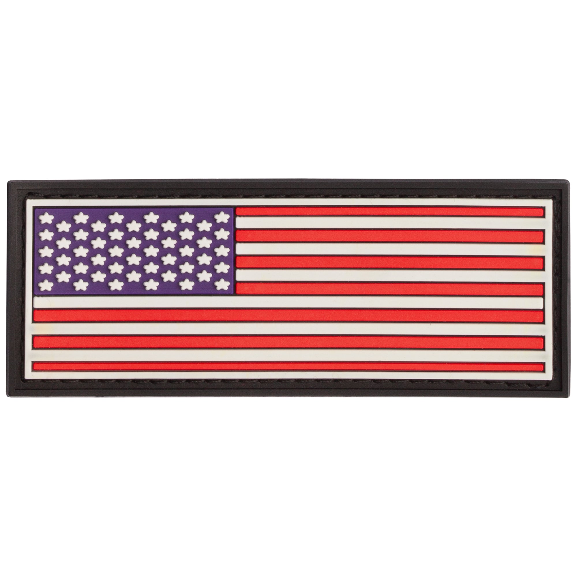 American Flag rubber patch for dog harness, vest or dog collar, hook and loop fastener type
