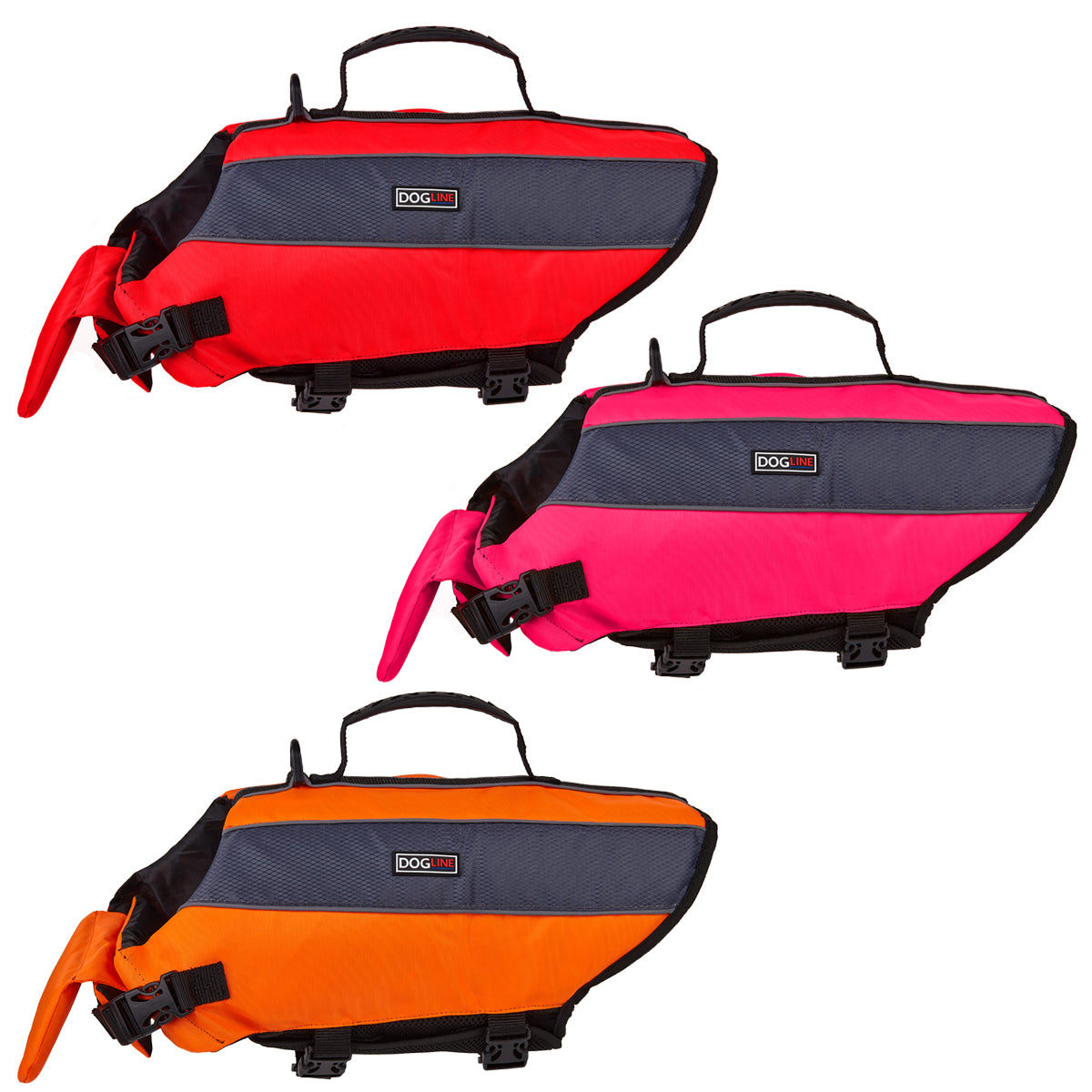 Life vests for dogs, 6 sizes and 3 colors available