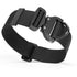 Black Biothane collar for dogs with tactical Cobra buckle, waterproof, adjustable