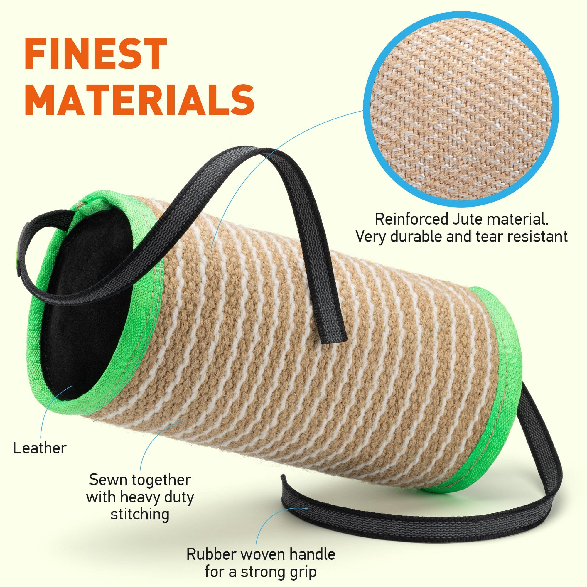 Viper Jute Cylinder Shape Soft Bite Roll