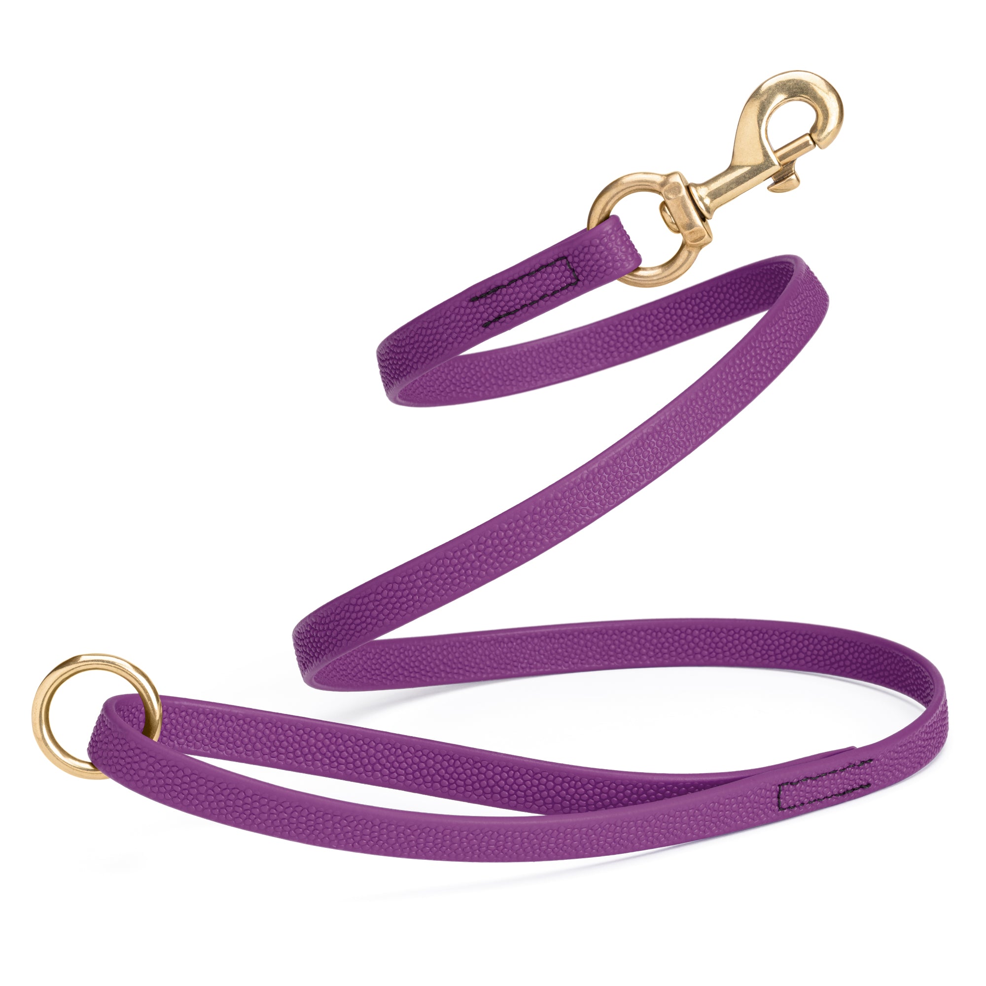 Viper Pebble Emboss BioThane Dog Leash with Solid Brass Hardware