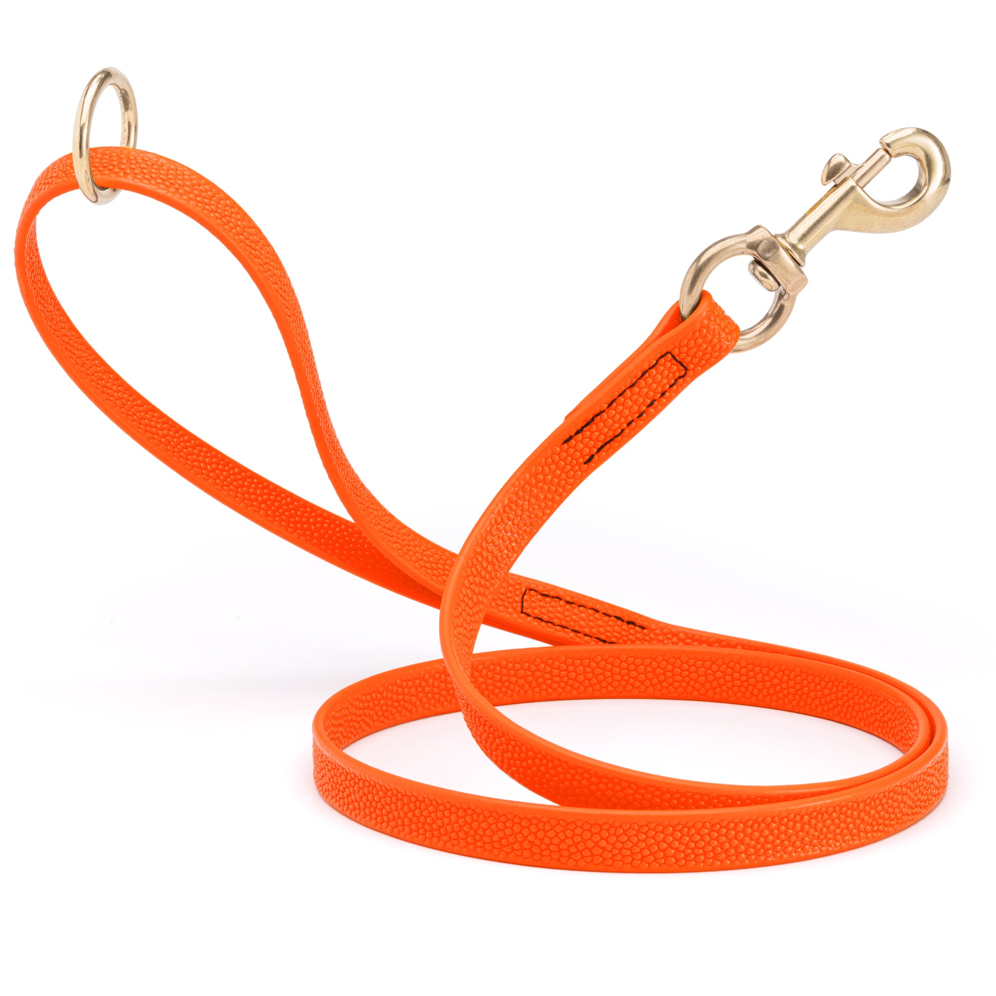 Viper Pebble Emboss BioThane Dog Leash with Solid Brass Hardware