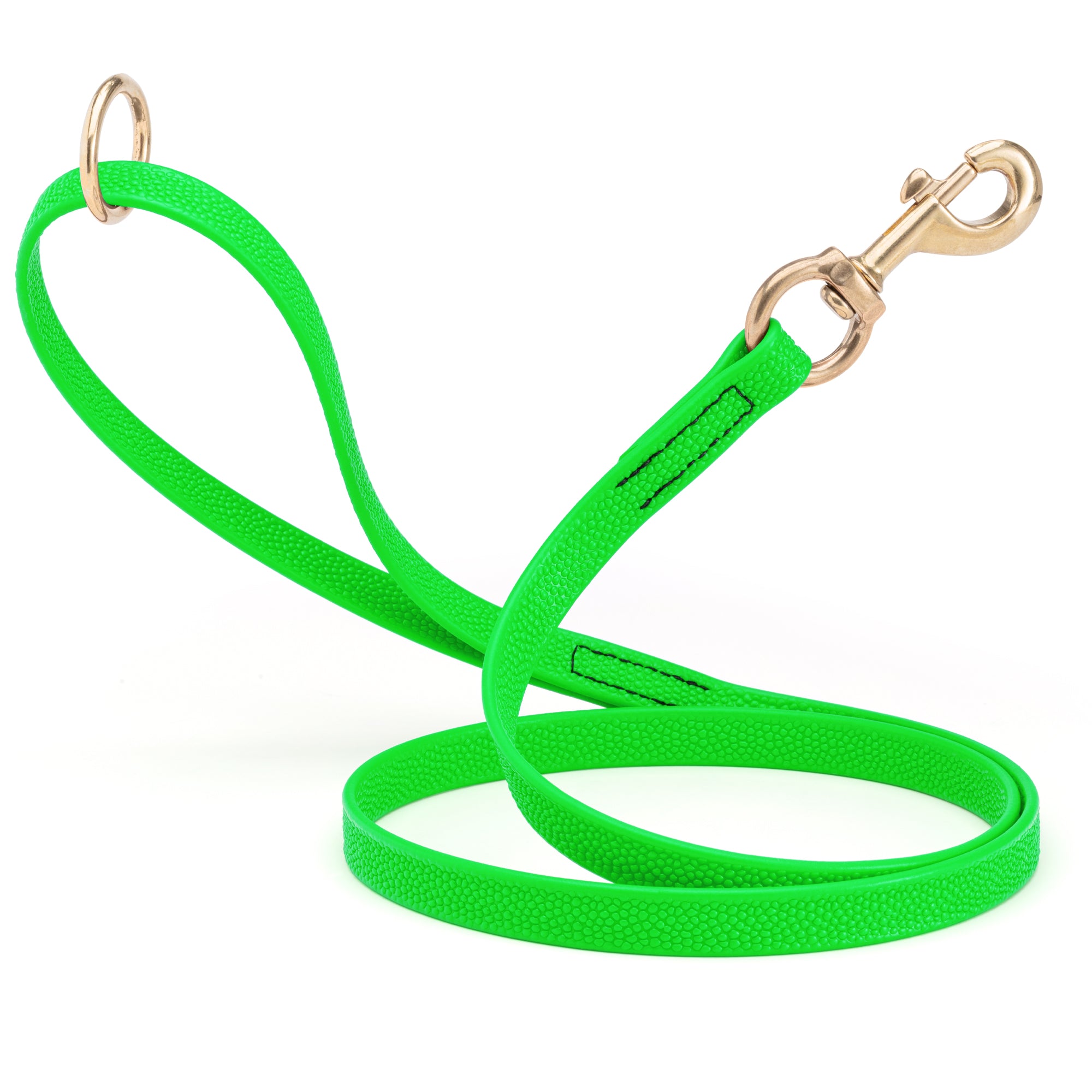 Viper Pebble Emboss BioThane Dog Leash with Solid Brass Hardware