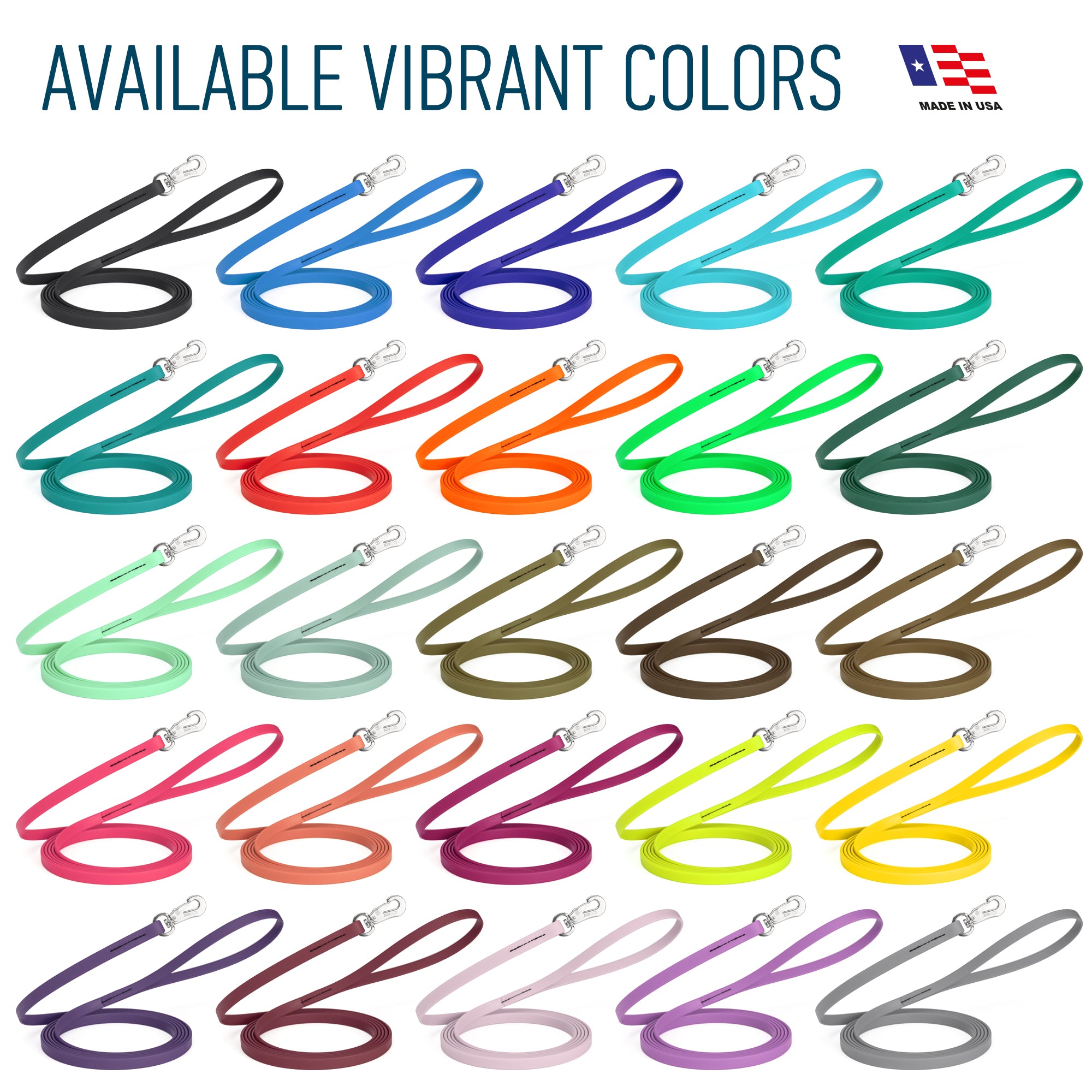 Viper Long Line 10 ft Biothane Dog Lead with SPRENGER Stainless Steel Hook