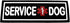 Service Dog rubber patch for dog harness, vest or dog collar, hook and loop fastener type
