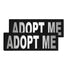 Adopt me reflective patches with hook backing for dog harness, dog vest or dog collar
