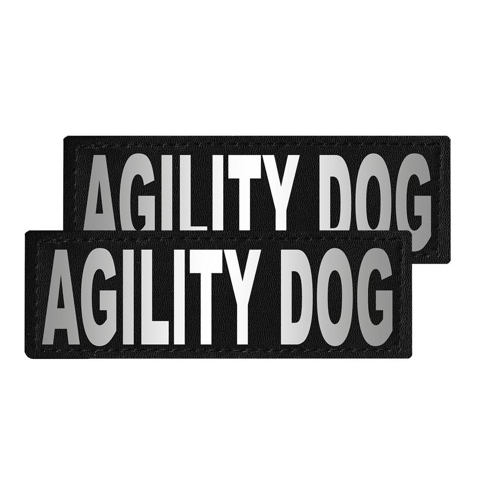 Agility Dog reflective patches with hook backing for dog harness, dog vest or dog collar