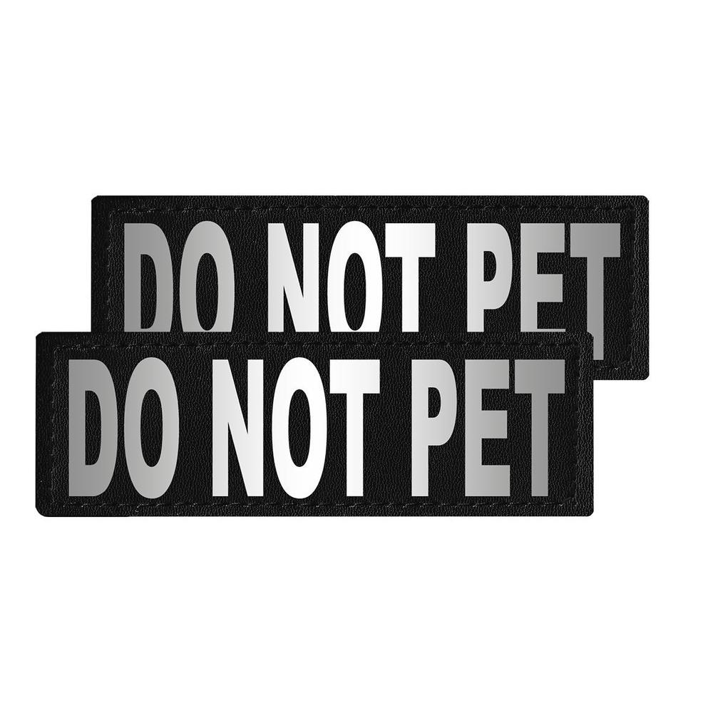 Do Not Pet reflective patches with hook backing for dog harness, dog vest or dog collar