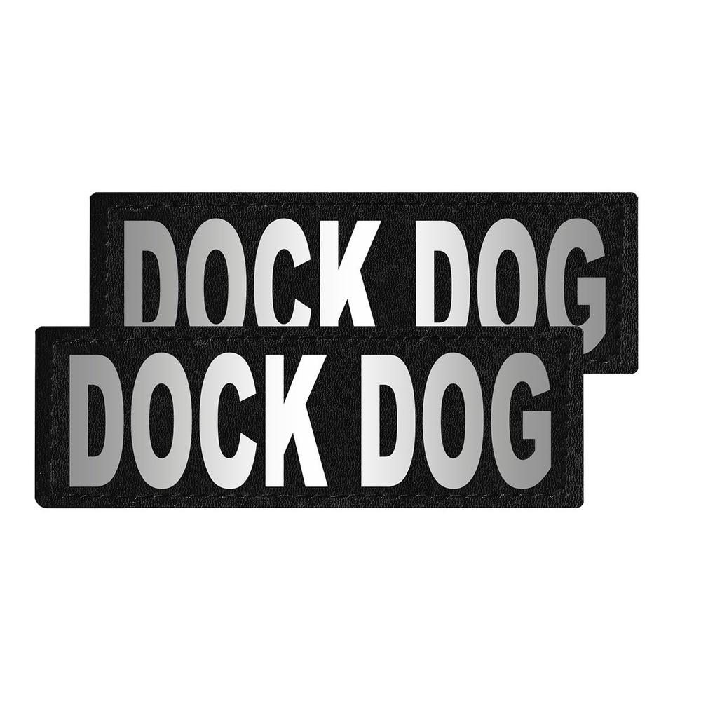 Dock Dog reflective patches with hook backing for dog harness, dog vest or dog collar