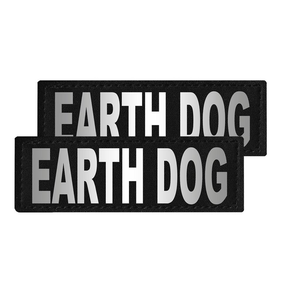 Earth Dog reflective patches with hook backing for dog harness, dog vest or dog collar