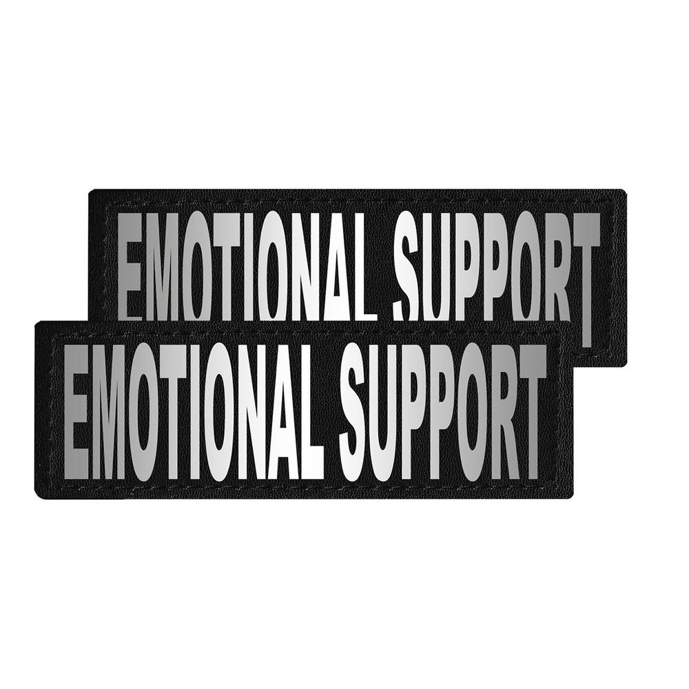 Emotional Support reflective patches with hook backing for dog harness, dog vest or dog collar