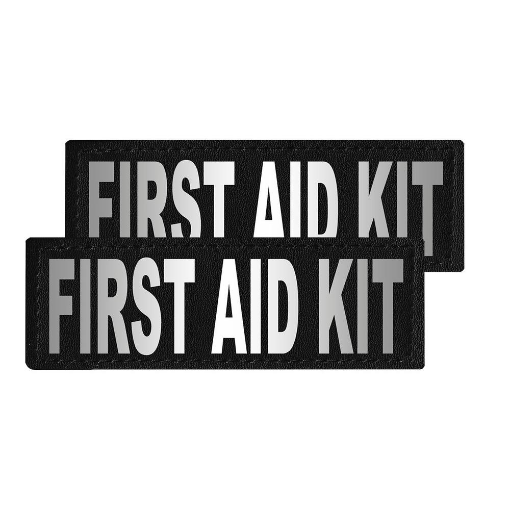First Aid Kit reflective patches with hook backing for dog harness, dog vest or dog collar