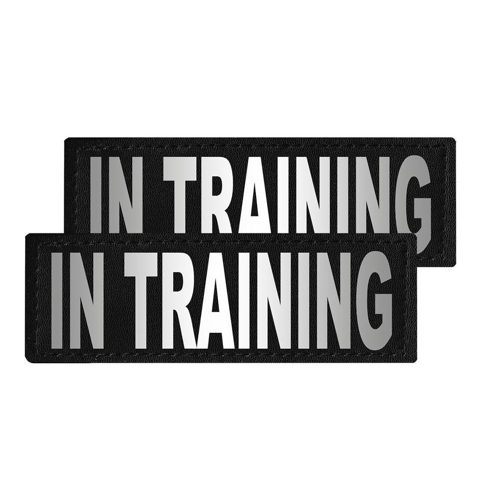 In Training reflective patches with hook backing for dog harness, dog vest or dog collar