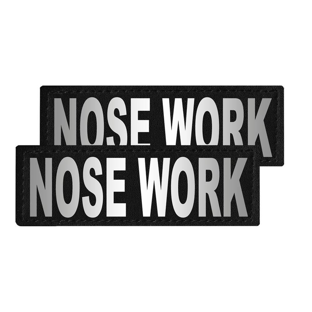 Nose Work reflective patches with hook backing for dog harness, dog vest or dog collar