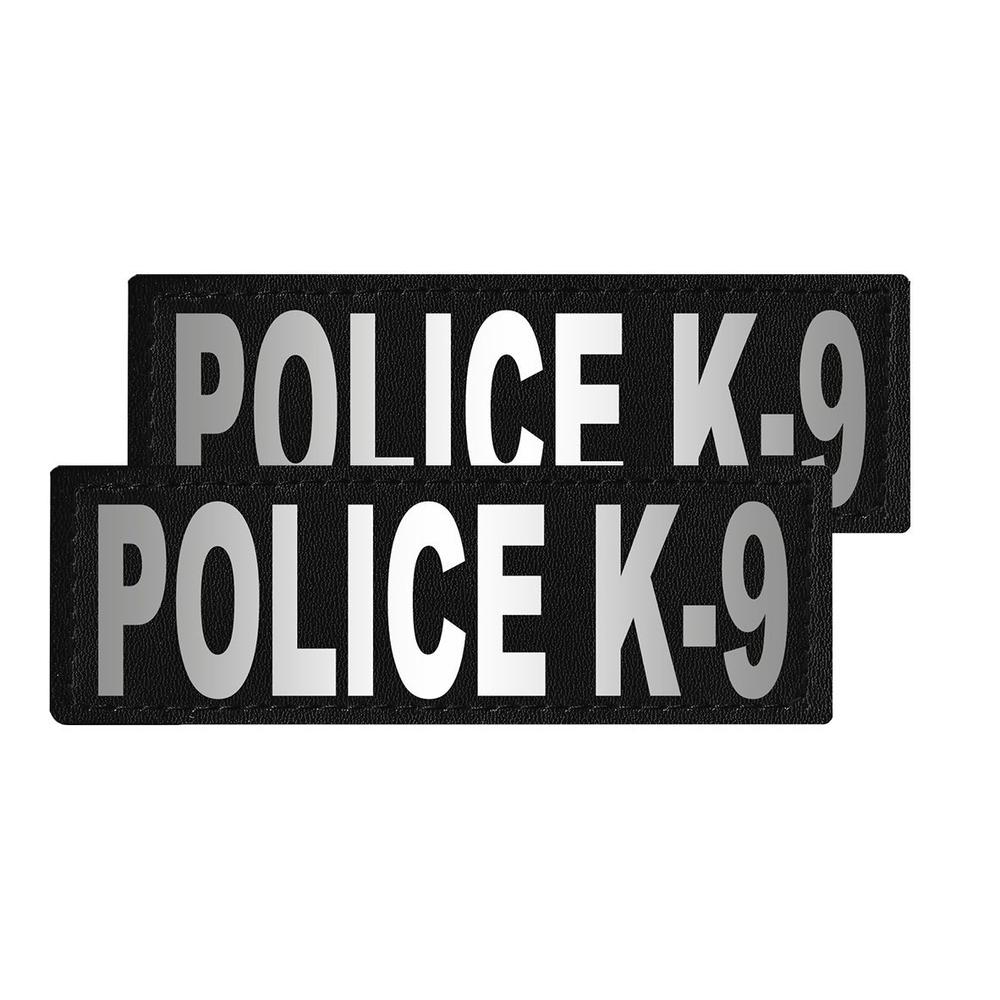 Police K9 reflective patches with hook backing for dog harness, dog vest or dog collar