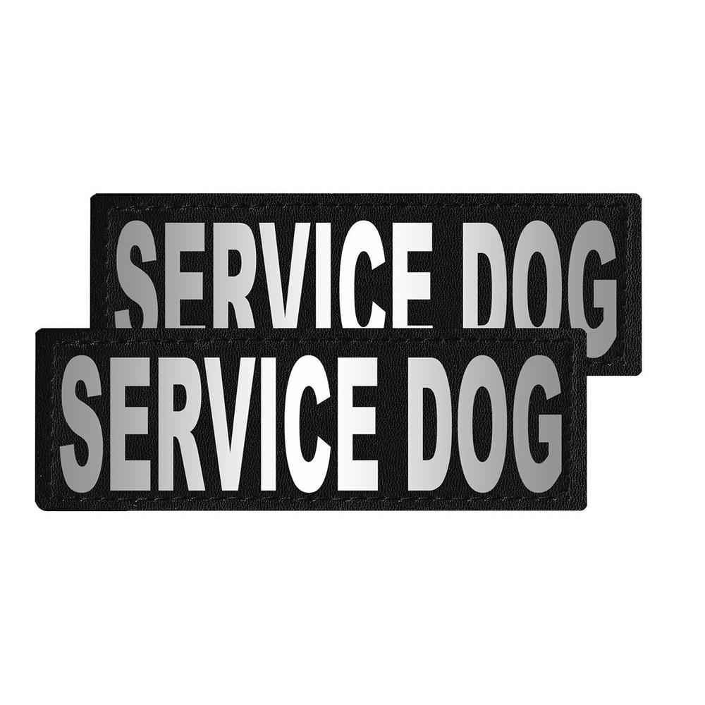 Service Dog reflective patches with hook backing for dog harness, dog vest or dog collar