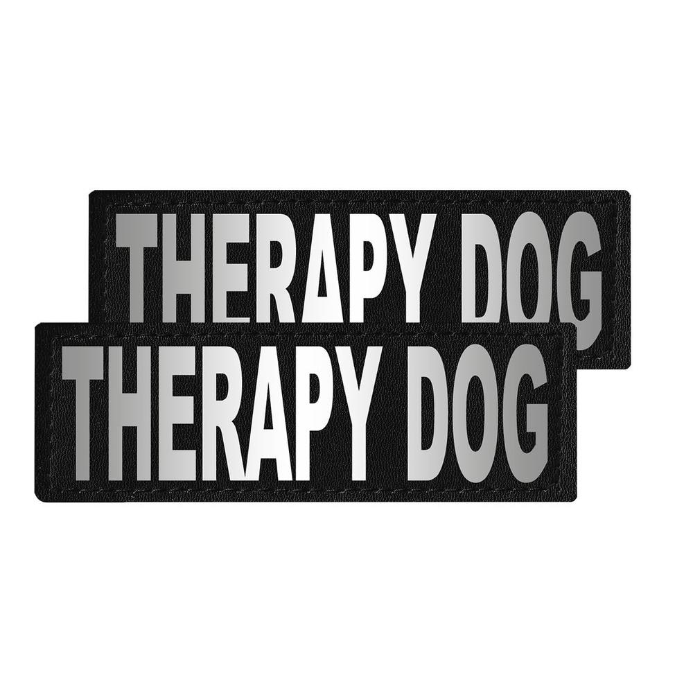 Therapy Dog reflective patches with hook backing for dog harness, dog vest or dog collar