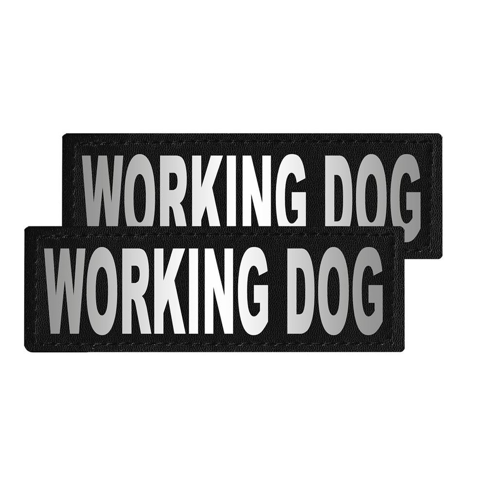 Working Dog reflective patches with hook backing for dog harness, dog vest or dog collar