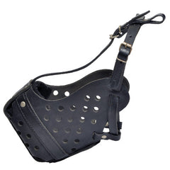 Viper Echo Leather Basket Dog Muzzle