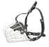 Metal wire basket dog muzzle with padded snout