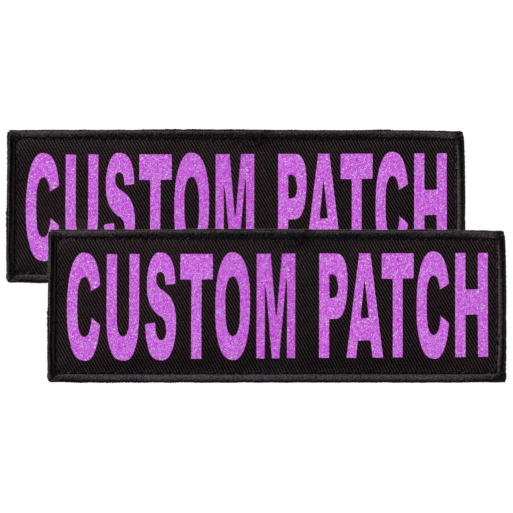 Dogline Personalized Removable Glitter Patches (Set of 2)
