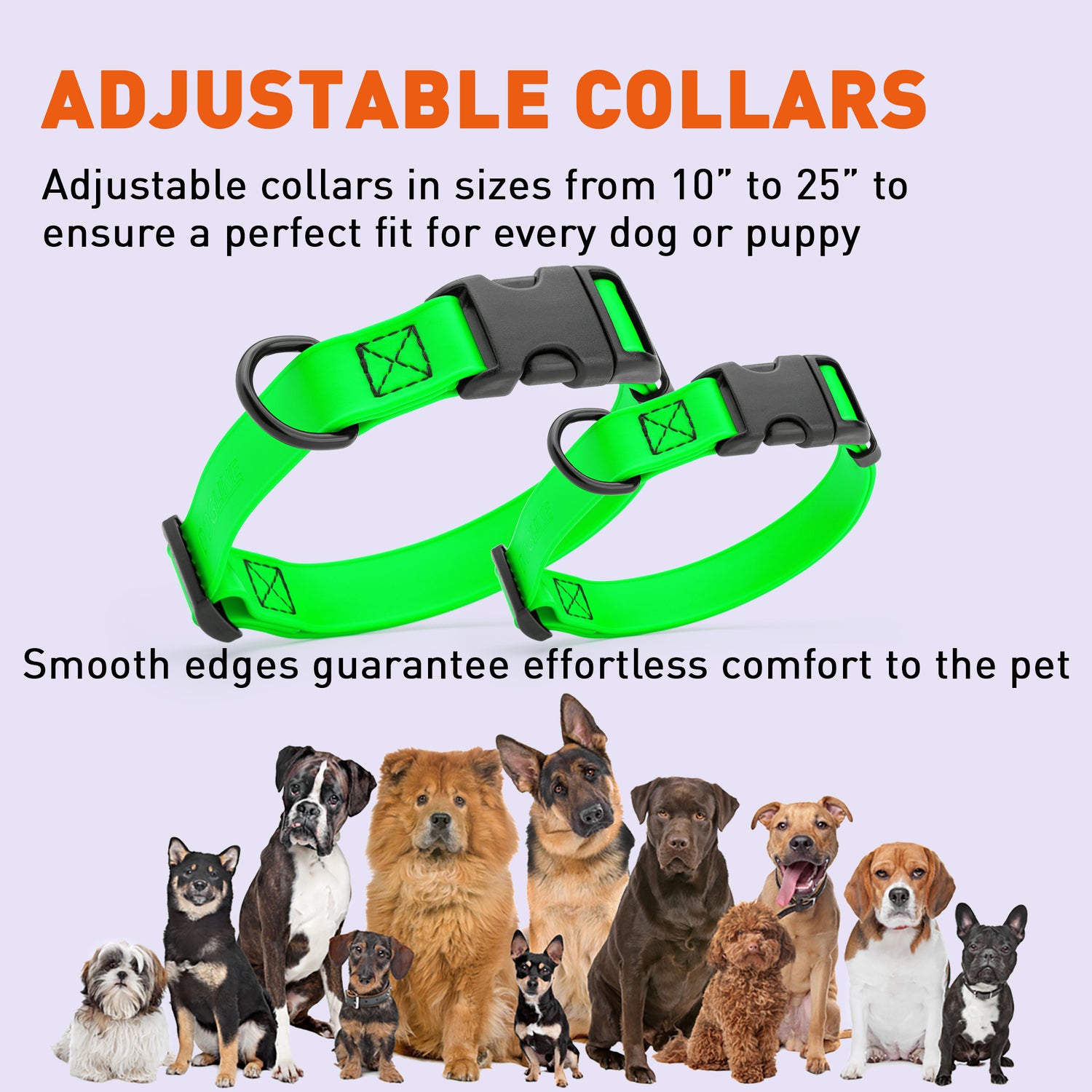 Dogline Biothane Waterproof Dog Collar with Quick Release Buckle