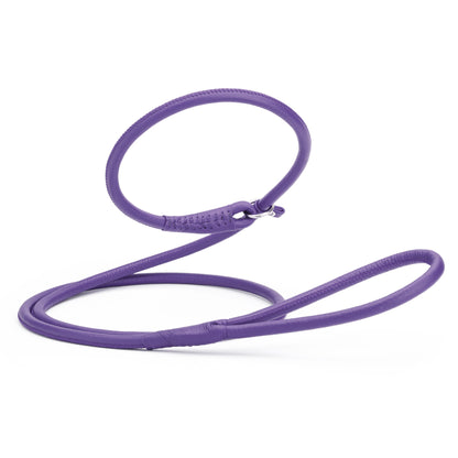 Dogline Soft Leather Round Slip Lead