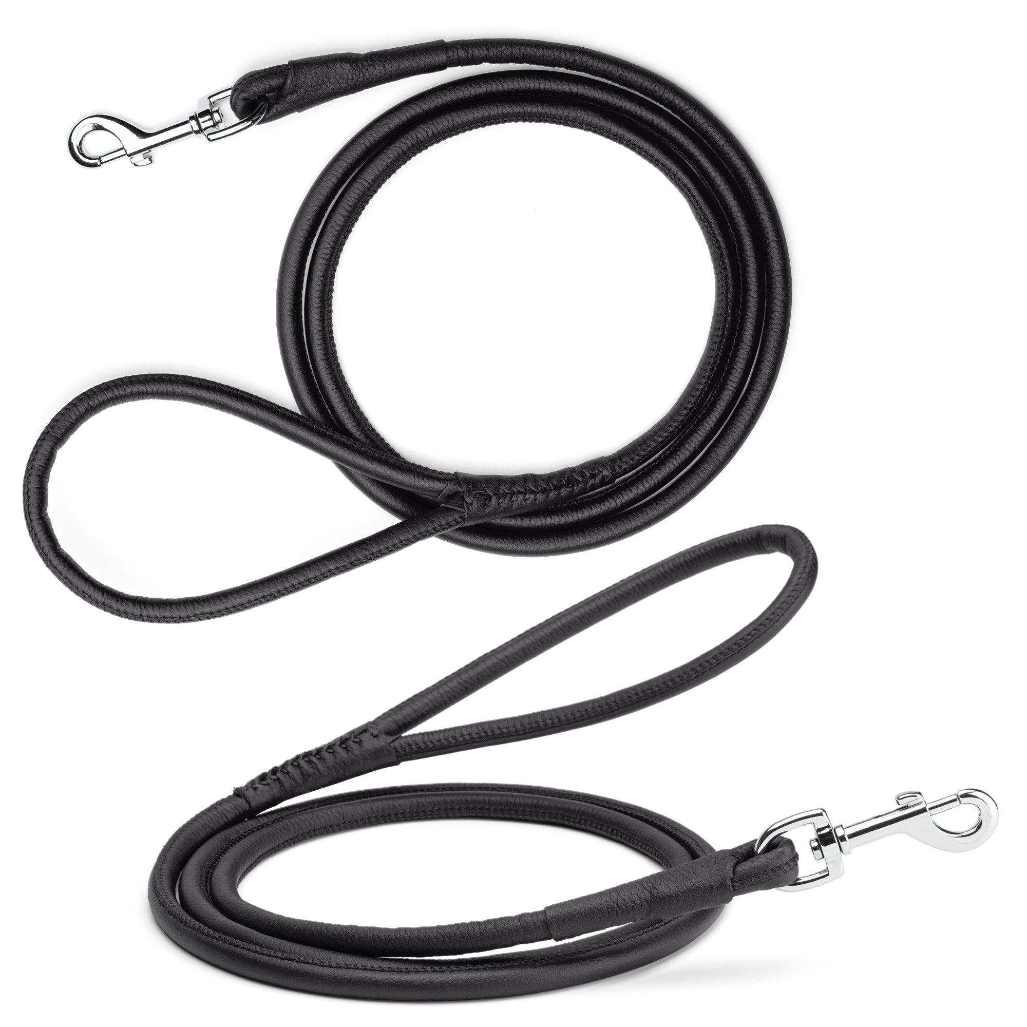 Dogline Soft Leather Round Lead