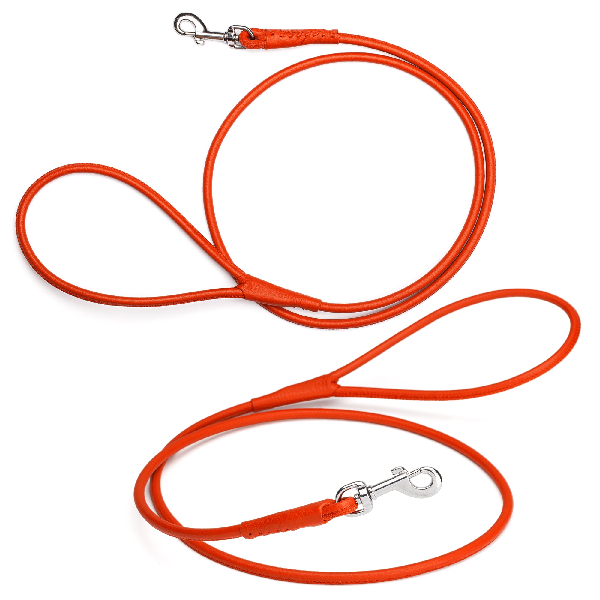 Dogline Soft Leather Round Lead