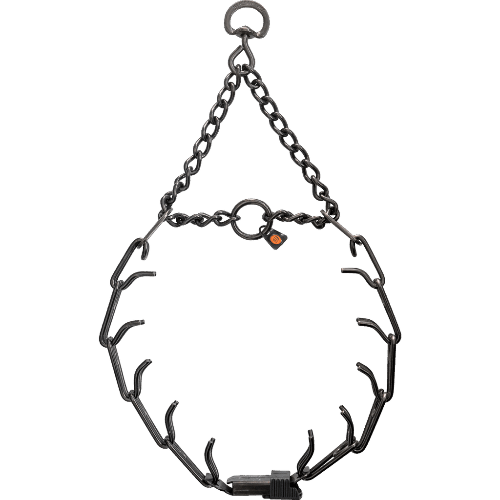 Herm Sprenger - ULTRA-PLUS Training Collar with ClicLock and Assembly Chain - Black Stainless Steel